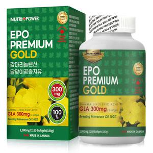 EPO 프리미엄 골드 감마리놀렌산 달맞이꽃종자유 1000mg 180캡슐 GLA 300mg