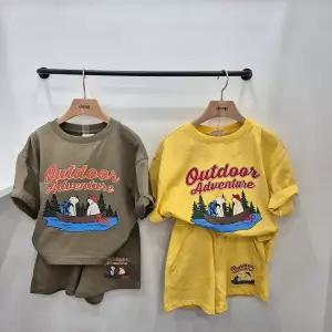 [지프키즈]여아 곰프린트 셋업 반팔티  KP2TSF244KP2TPF944_JK