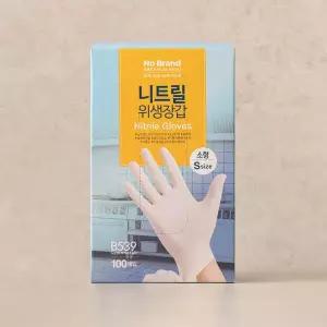 노브랜드 니트릴위생장갑 100매(소/WH)