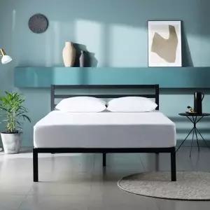 [지누스]1500H 침대 프레임 블랙 (퀸)