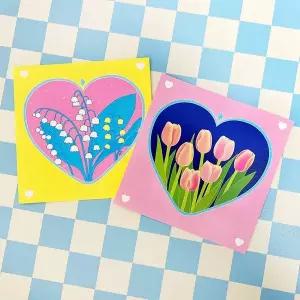 니지 튤립+은방울꽃 미니 포스터 2종