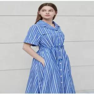 [더아이잗]더아이잗 백 밴딩  스트라이프 원피스_K IN5A0OP17