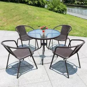 4인용 세트 정원 A 의자 원형테이블 1 (WFHJK8I)