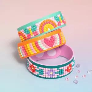 [오피스스쿨] 민화샵 KC인증 보석십자수 팔찌만들기 (4종택1) DIY 집에서취미생활 보석비즈 우정팔찌 십자수패키지