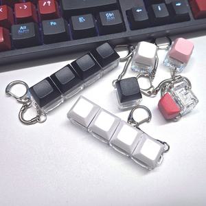 키보드 키캡 키링 1구 4구 기계식 청축 키홀더 딸깍이 가방키링 열쇠고리 굿즈