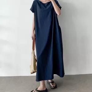 여성 휘뚜루 박시핏 린넨넥 여름 임부롱원피스