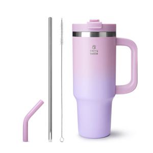 캐리보틀 보온보냉 써밋텀블러900ml 컬러5종 스테인레스 빨대텀블러 뚜껑 휴대용 손잡이 물병 보온병 컵 잔