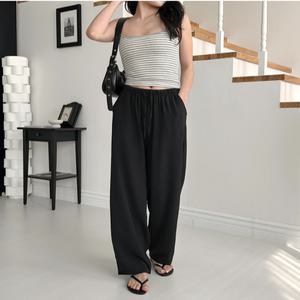 무드글로에 여성 여름 아이스 와이드 통바지 촤르르 찰랑 밴딩 팬츠