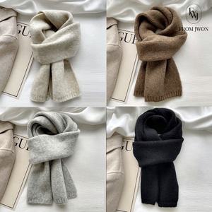 니트 머플러 부드러운 목도리 무지 양면 겨울 패션 데일리 남자 여자