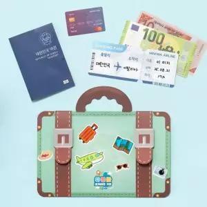 [오피스스쿨] 민화 KC인증 다문화 여행가방 북아트 DIY 어린이북아트교구 세계여행놀이 책만들기 초등학생장난감