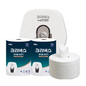 크리넥스 센터풀프리미엄800매 6롤+용기세트 뽑아쓰는 화장지 센터풀