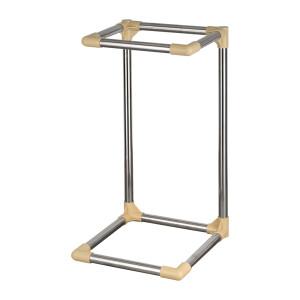 스마트 투입구형 스텐레스 150리터 종량제 봉투 마대 거치대 대형 쓰레기통