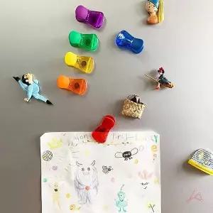 자석집게 냉장고 현관문 집게홀더 6개 WF40F6D