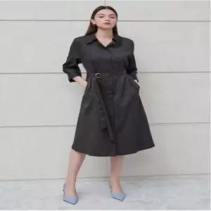 [더아이잗]더아이잗 턱 슬리브  디테일   셔츠  원피스 _K IN3A0OP08