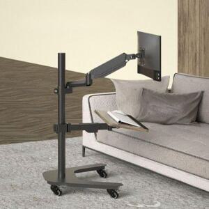 모니터 스크린 거치대 받침대 자바라 스탠드 모니터암 이동식 침대 노트북 브라켓