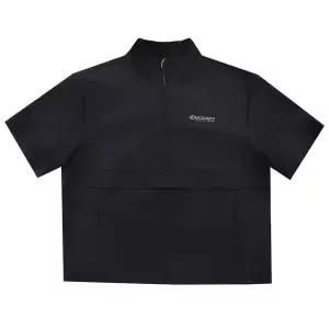 디스커버리 여성 프레시벤트 폴튼 트레이닝 반팔 하이넥 아노락 DWTR93053BKS