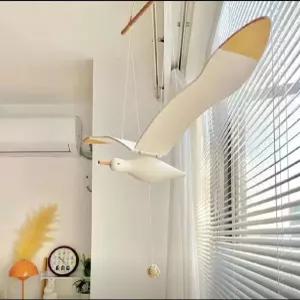 인테리어모빌 갈매기 원목 북유럽 새모빌 천장 카페 비행 발코니 장식