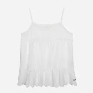 [써스데이아일랜드](T256MBL143W)펀칭 레이스 레이어드 블라우스