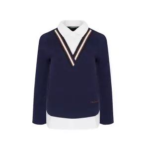 [크로커다일 레이디] 셔츠 레이어드 카라넥 티셔츠_CLDWTS114