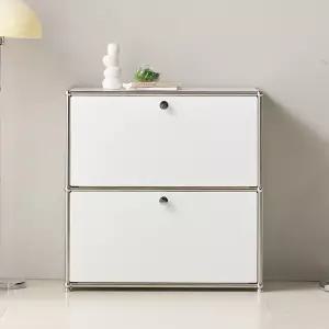 파스코 모듈 2단770수납장 2도어 YJ-P861 미드센츄리인테리어 모듈수납장