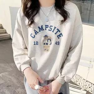 [선착순 한정/재입고X][샐리] 루즈핏베어레터링기모맨투맨_I5D-CTS001