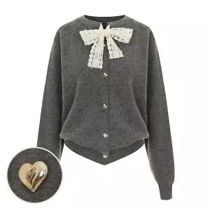 [샐리] 레이스스트링루즈핏가디건_I5C-CCA018