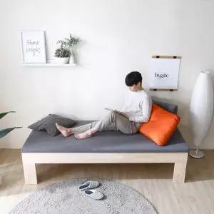 나무뜰 뮤카 폭깊은 85cm 패브릭 원목 소파베드 GM317C (착불)