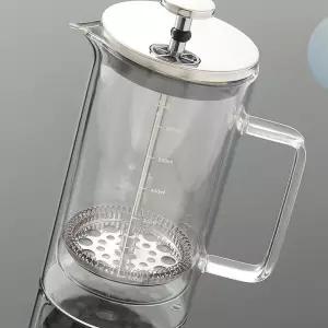 OCE 이중유리 우유 거품기 원두 커피 추출기 650ML