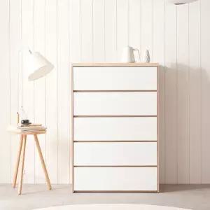 나무뜰 바렌 광폭 800 5단 서랍장 GNR084C (착불)