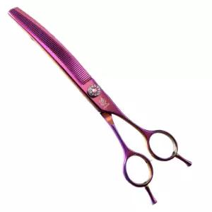 애견 미용가위 전문가용 커브숱 개 셀프 숱가위 흑조 숱