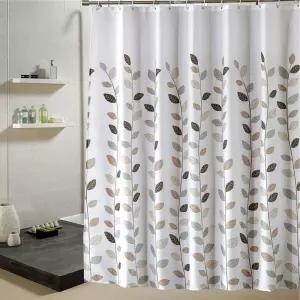 모던 패브릭 방수 샤워 커튼/가림막/커텐봉/샤워실/예쁜/고리/셋트/화장실/접이식/커튼봉/커탠/욕실/욕조