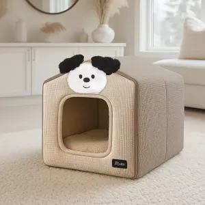 레토 강아지집 와플 하우스 쿠션세트 예쁜 펫 고양이 숨숨집 통세척가능