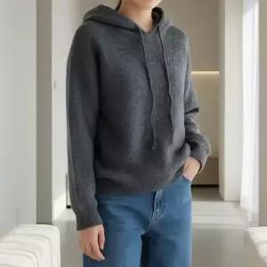 여성 니트 후드 티셔츠 무지 베이직 (TRT-972)