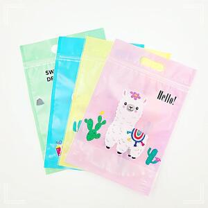 50장(알파카) 봉투 비닐 선물 스탠드형 용품 지 캐릭터 퍼백 포장