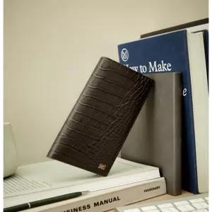 닥스 액세서리 남성 25SS [스테디셀러] 브라운 로고장식 소가죽 장지갑 WBWA5E500W3