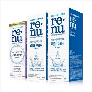 바슈롬 리뉴 후레쉬 500ml 2개 + 어드밴스 355ml 1개(유통기한 26.3.31)