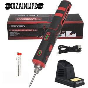 FROGBRO 무선 납땜 인두 1800mAh 충전식 도구 휴대용 용접 전자 키트