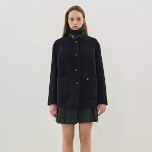 [롯데백화점]올리브데올리브 가죽비조포인트 싱글미디코트 OW5WHA04