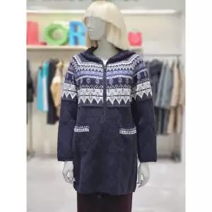 [베네통] 베네통 패턴 후드 롱 니트 가디건 BAKC53461 [P003723595]