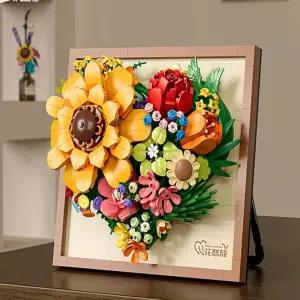 꽃 액자 블록 명화 장난감 블럭 조립식 플라워 스탠드