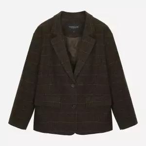 [롯데백화점]써스데이 아일랜드 헤링본 체크 투 버튼 자켓 T258MJK343W