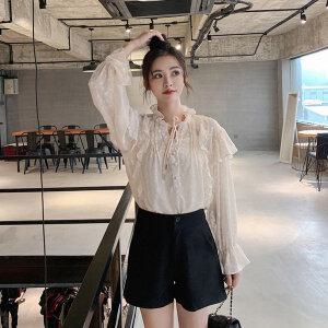 여성 블라우스 레이스 프릴 봄 셔츠 원피스 여성의류 브라우스 쉬폰 가을
