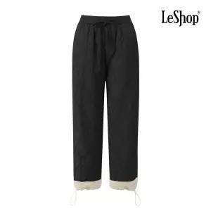 [르샵] 배색 뽀글이 스트링 기모 패딩 팬츠 (BPBPT006A)