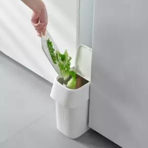 원터치 휴지통 화장실 주방 욕실 슬림 틈새 종량제 쓰레기통 10L