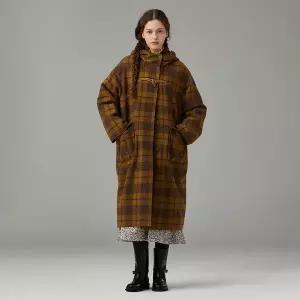 [써스데이아일랜드](신세계 사우스시티)체크 후드 더플 롱 코트 T258MCT236W
