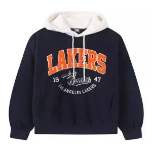 NBA  SPTH LAL 플리스 배색 후드 티셔츠N254Z7041P 네이비