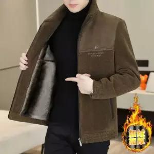 남성 트렌디 아이템 코트 하프 겨울 기모 스웨이드 모직 차이나 쉐니어 재킷 캐주얼 힛템