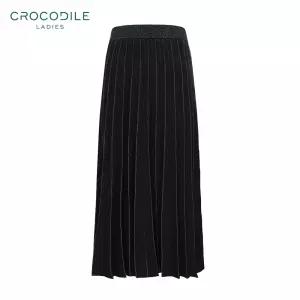 [크로커다일 레이디] 밴딩 메탈 플리츠 스커트_CLCWSK301