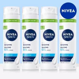 니베아 맨 센서티브 쉐이빙 젤 200ml 4개