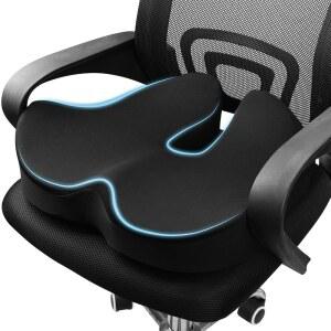 트라이포드 시트 쿠션, 컴포트 메모리 폼 사무용 의자 의자/휠체어/게이밍 의자/카시트용 인체공학적 패드, 압력 시아티카 및 장시간 앉아 있는